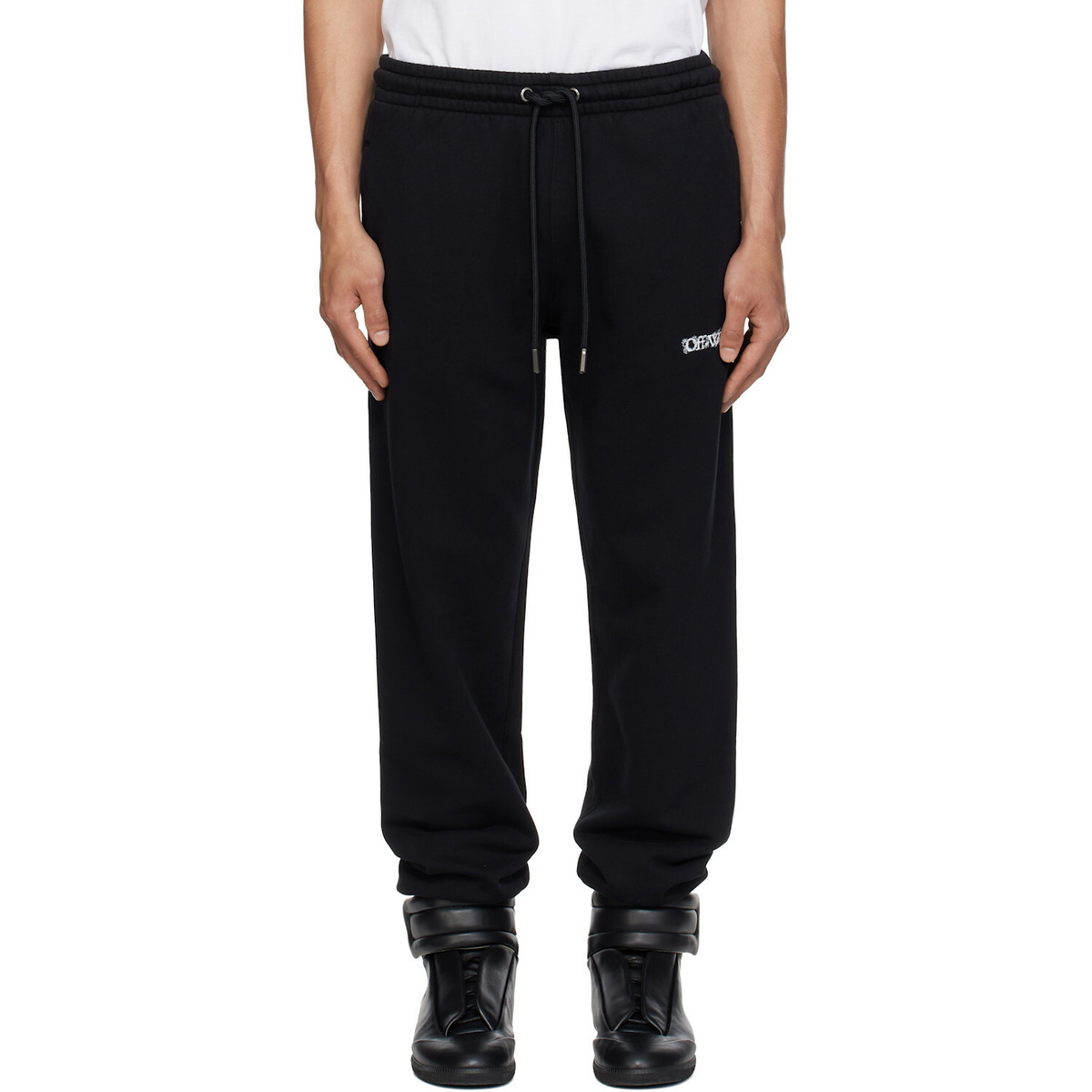 Off-White Black Heraldic Arrow Cuffed Sweatpants
