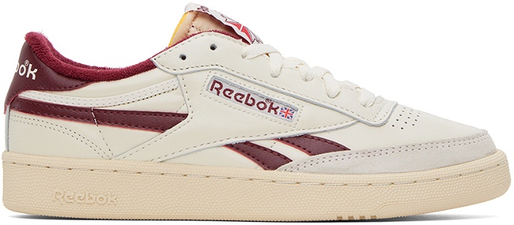 Photo: Reebok Classics Off-White & Burgundy Club C Revenge Vintage Sneakers