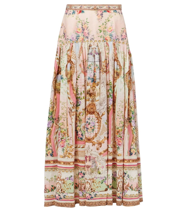 Photo: Camilla Gathered linen and silk maxi skirt
