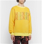 WHO DECIDES WAR by Ev Bravado - Embellished Cashmere and Mohair-Blend Sweatshirt - Yellow