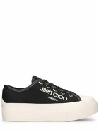 JIMMY CHOO Palma Maxi Canvas & Leather Sneakers