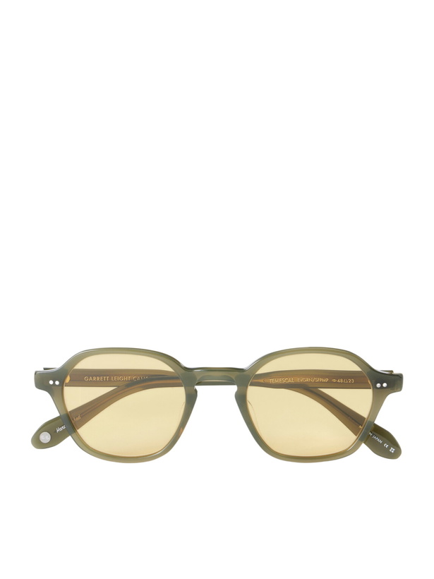 Photo: Garrett Leight California Optical - Temescal Hexagon-Frame Acetate Sunglasses