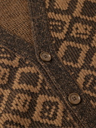 Acne Studios - Kerid Jacquard-Knit Wool and Cotton-Blend Cardigan - Brown