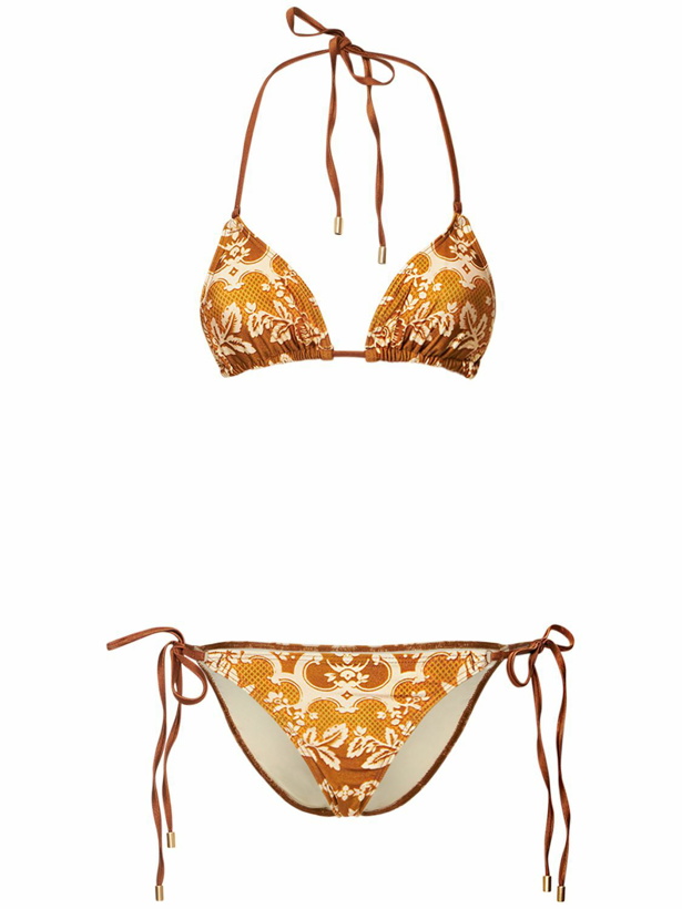 Photo: ZIMMERMANN Raie Printed Triangle Bikini Set