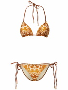 ZIMMERMANN Raie Printed Triangle Bikini Set