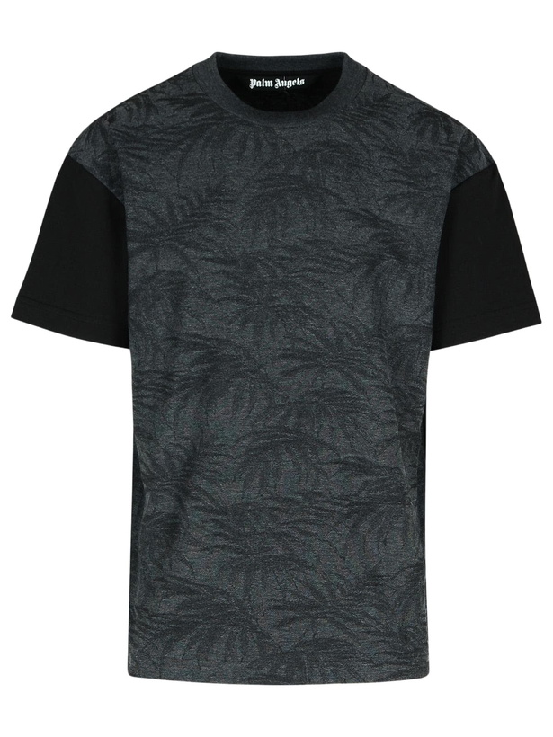 Photo: Palm Angels palms Curved Black Cotton Blend T-shirt