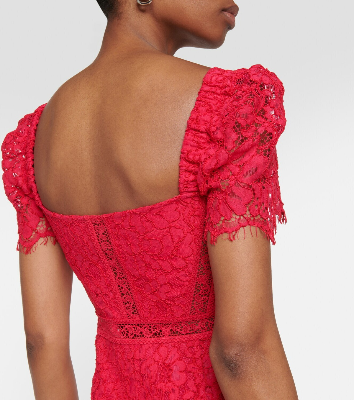 Self-Portrait Lace crpe midi dress Self-Portrait