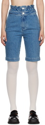 Shushu/Tong SSENSE Exclusive Blue Mid-Length Denim Shorts