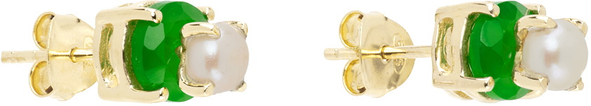 VEERT Gold Pearl Earrings