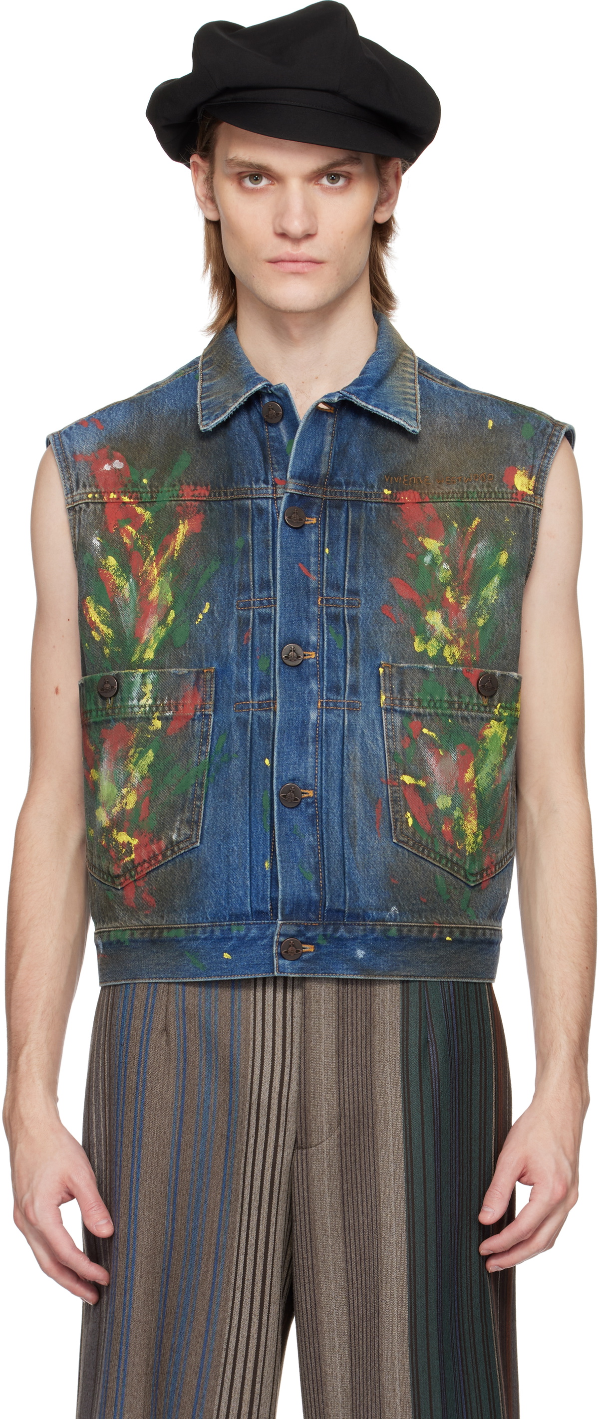 Vivienne Westwood Blue Marlene Denim Vest