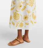 Eres Anjana embroidered cotton-blend midi dress