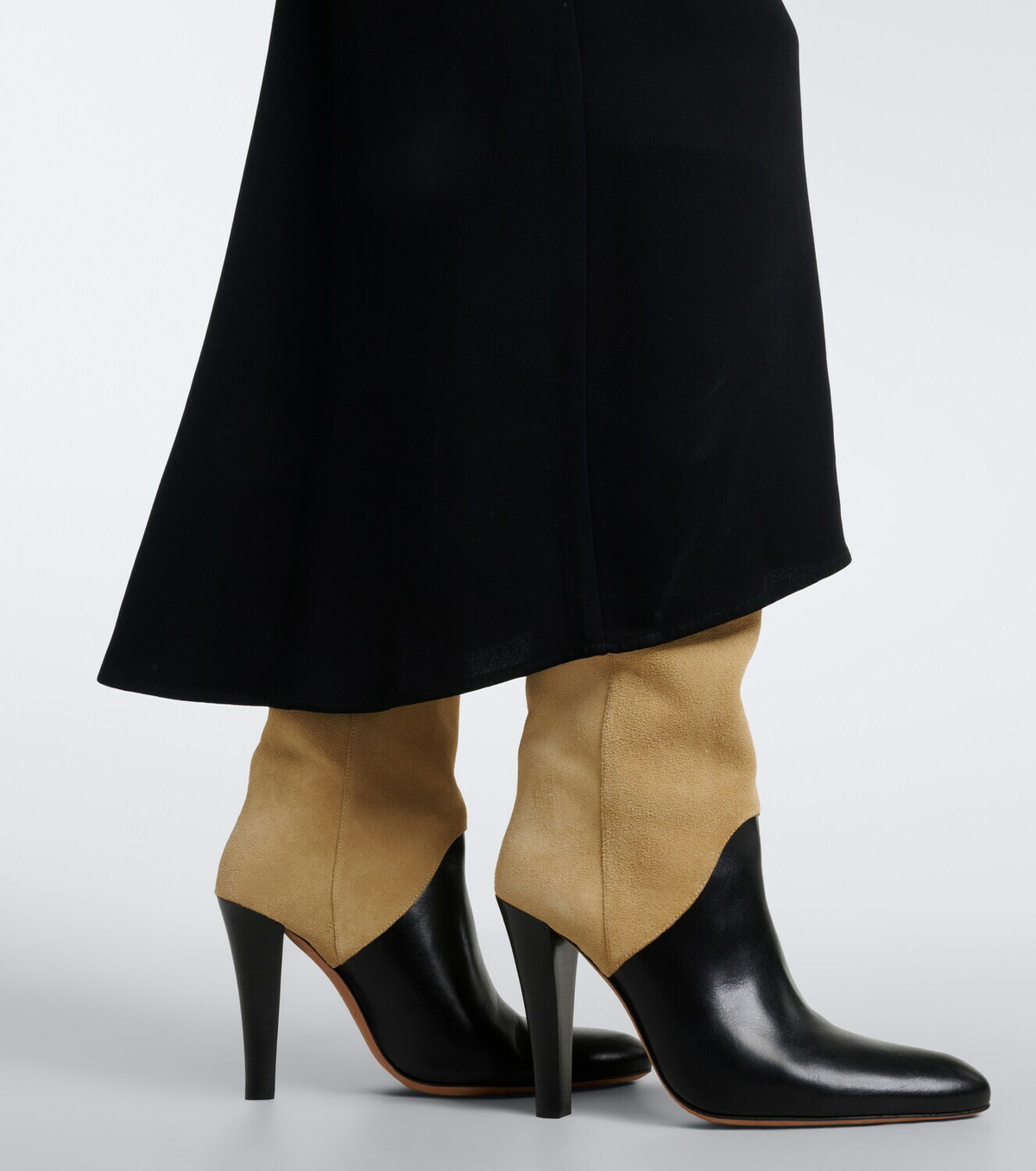 JUDE Edita leather and suede knee-high boots