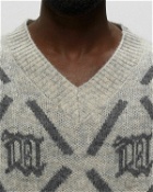 Misbhv M Argyle Knit Grey - Mens - Pullovers