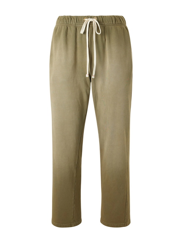Photo: Les Tien - Straight-Leg Cotton-Jersey Sweatpants - Green