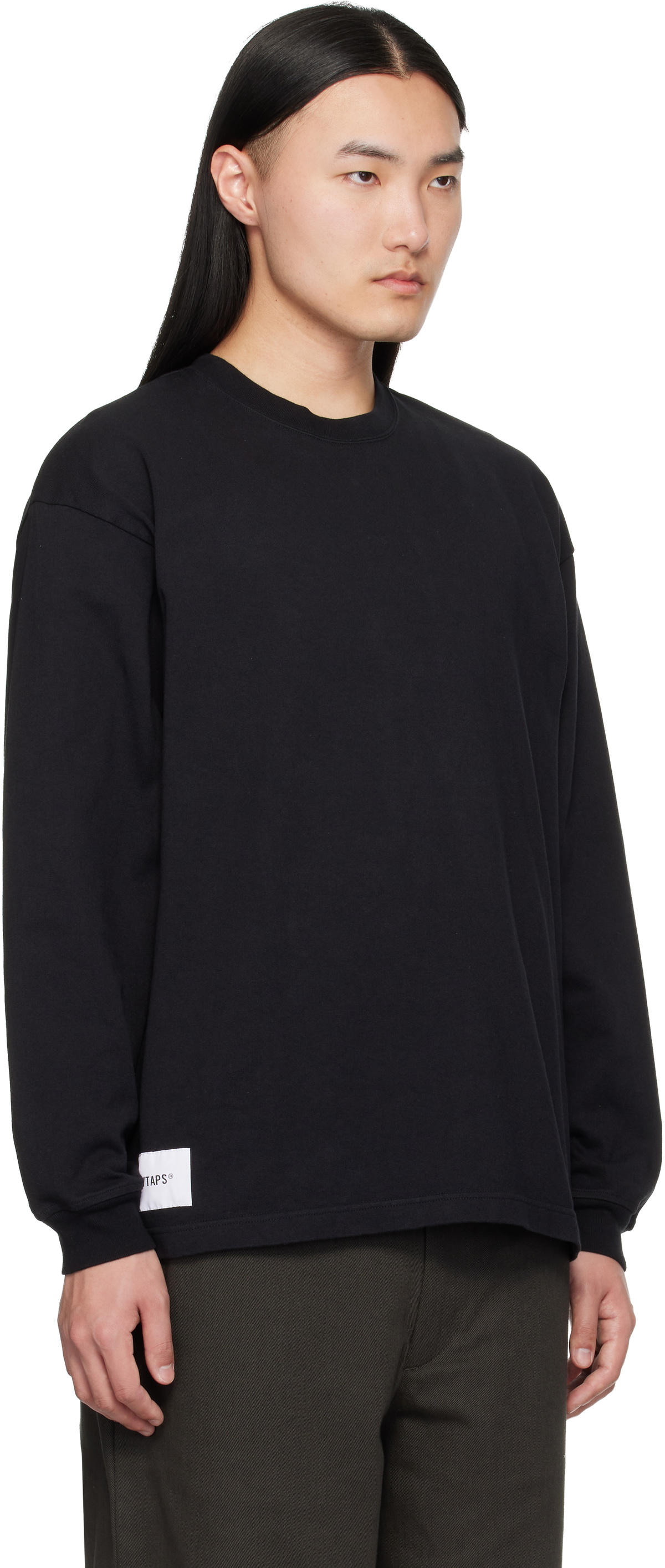 WTAPS Black SIGN-YD Long Sleeve T-shirt
