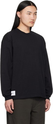 WTAPS Black SIGN-YD Long Sleeve T-shirt