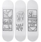 THE SKATEROOM - Keith Haring Set of Three Printed Wooden Skateboards - White