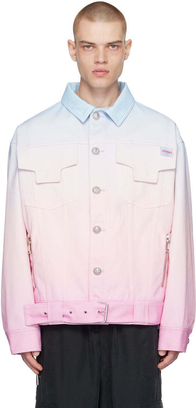 Photo: Balmain Pink Evian Edition Denim Jacket