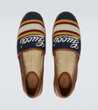 Gucci Logo leather-trimmed espadrilles