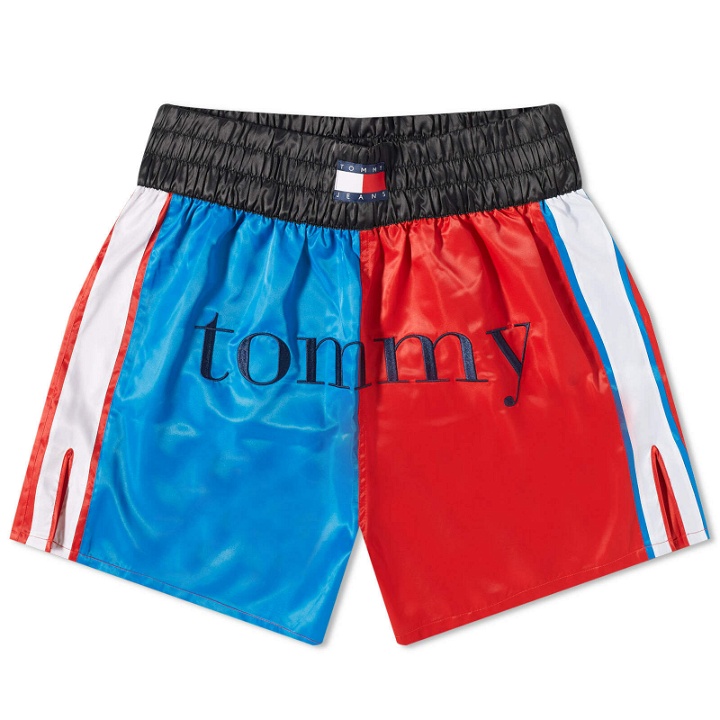 Photo: Tommy Jeans Men's TJCU Sateen Boxer Short in Deep Crimson