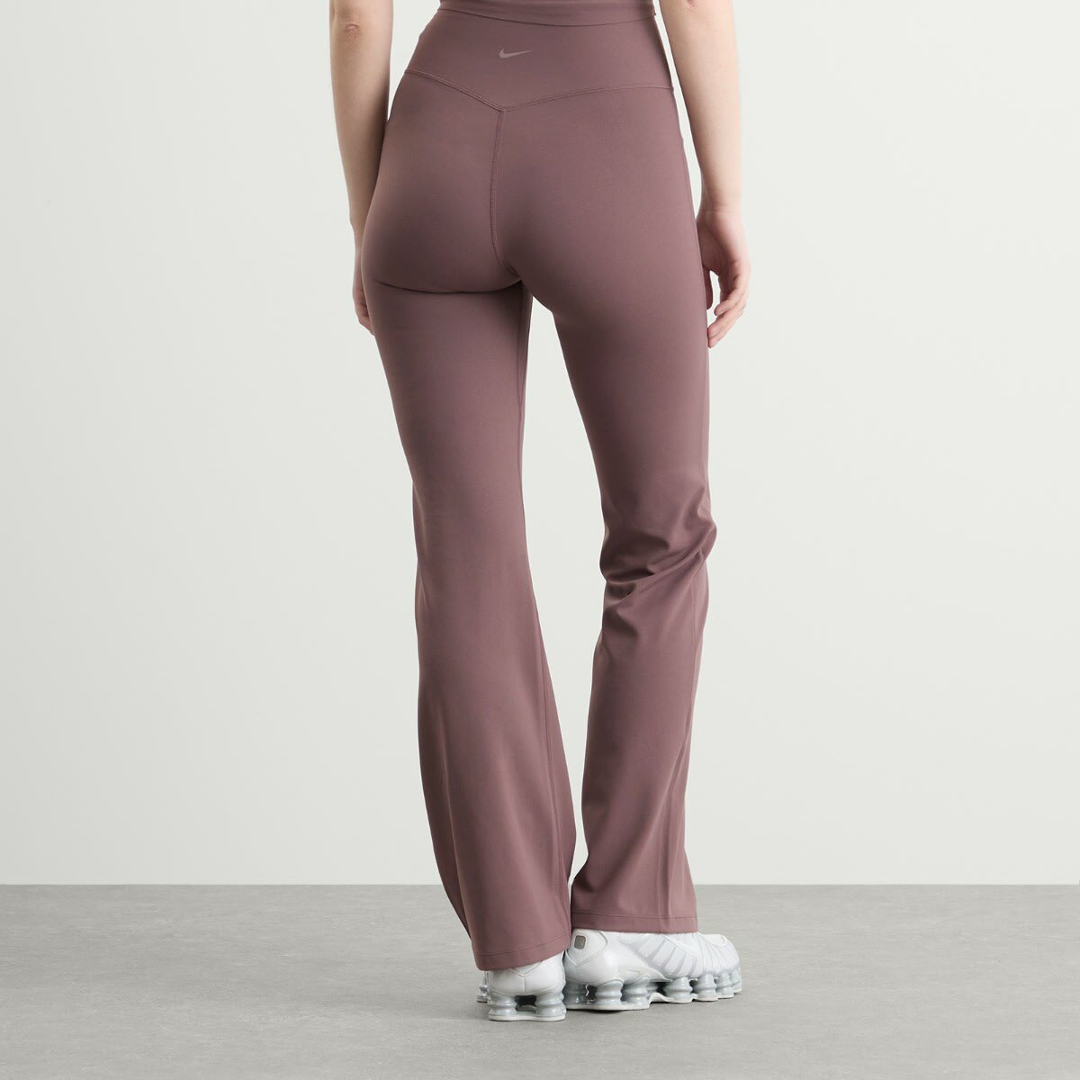 Nike Women's Zenvy High Waisted Flared Leggings in Tattoo/White