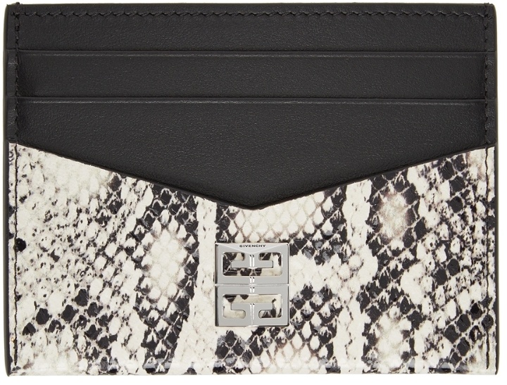 Photo: Givenchy Black & Off-White Python Card Holder