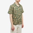 A.P.C. Men's Lloyd Floral Camo Short Sleeve Shirt in Khaki