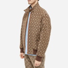 Gucci Men's Horse Bit Monogram Harrington Jacket in Tan