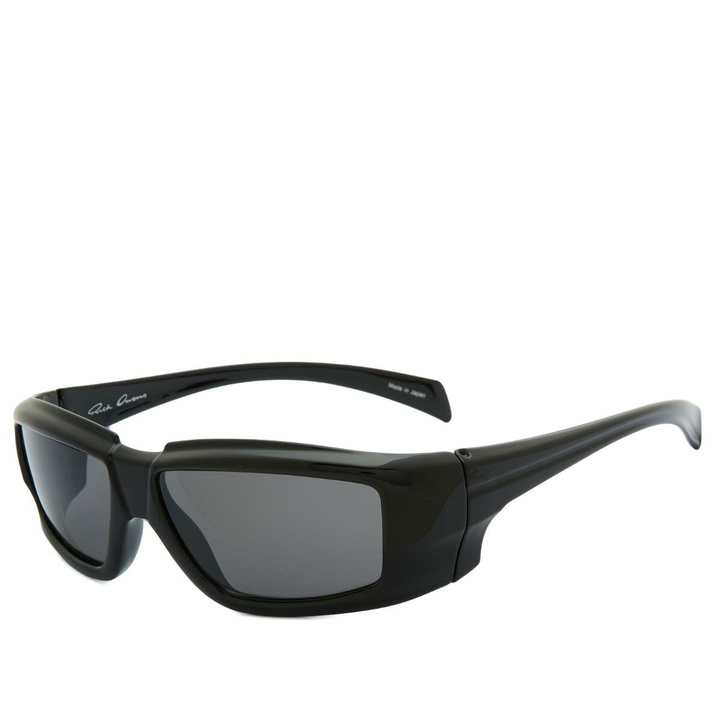 Photo: Rick Owens Men's Temple Sunglasses in Black 