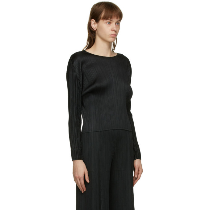 Pleats Please Issey Miyake Black Monthly Colors October Pullover