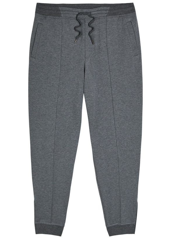 Photo: Brunello Cucinelli Tapered-leg Cotton-blend Sweatpants Grey