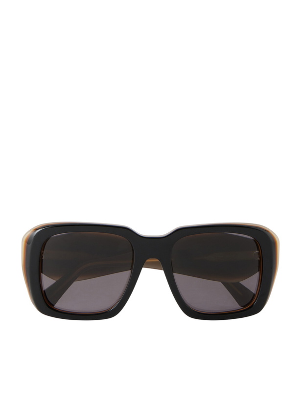 Loewe Gold Metal Frame Sunglasses with Brown Lenses and Navy Case Loewe Slim Lw40186I XXS (52 - 15) with Brown lenses and  main image 4