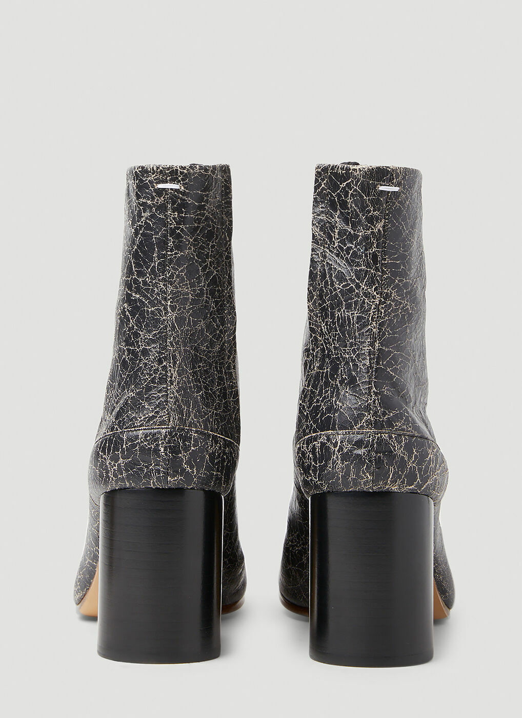 cracked-effect ankle boots