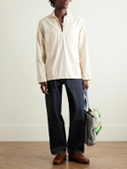 Noah - Stovepipe Wide-Leg Selvedge Jeans - Blue