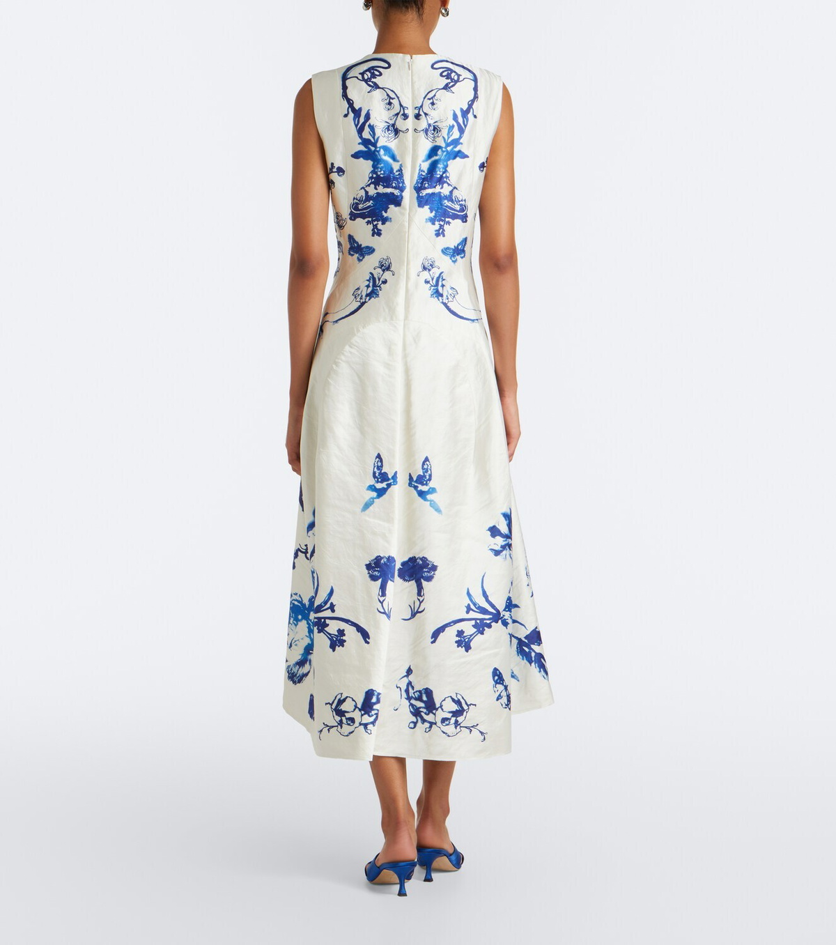 Erdem Floral twill midi dress