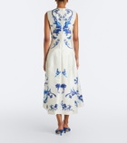Erdem Floral twill midi dress