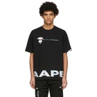 AAPE by A Bathing Ape Black Iridescent Logo T-Shirt