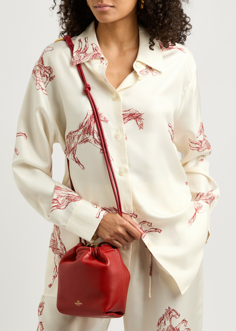 Valentino Garavani VLogo Pouf Mini Leather Shoulder bag Valentino Garavani VLogo Pouf Mini Leather Shoulder bag