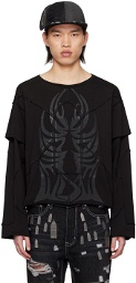 Who Decides War Black Winged Long Sleeve T-Shirt