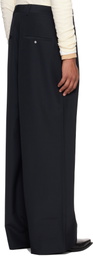 Karmuel Young Black Vacuum Wide Leg Trousers