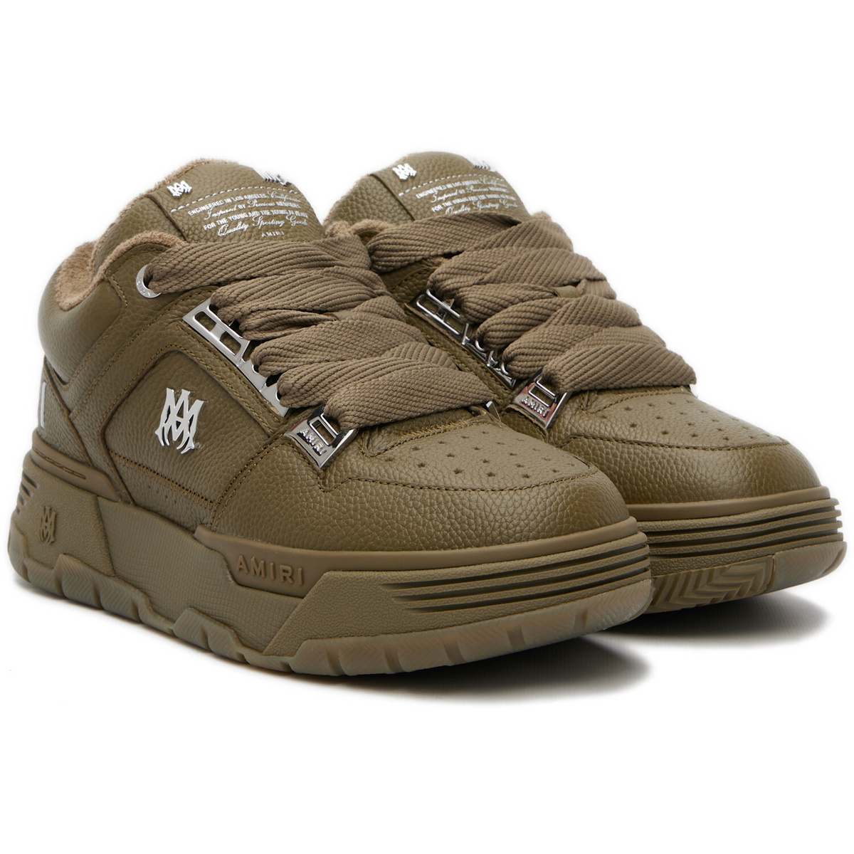 AMIRI Khaki Metallic MA-1 Sneakers