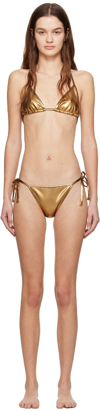 Photo: Balmain Gold Metallic Bikini