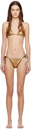 Balmain Gold Metallic Bikini