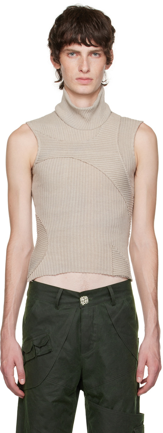 Solitude Studios SSENSE Exclusive Taupe Directions Tank Top