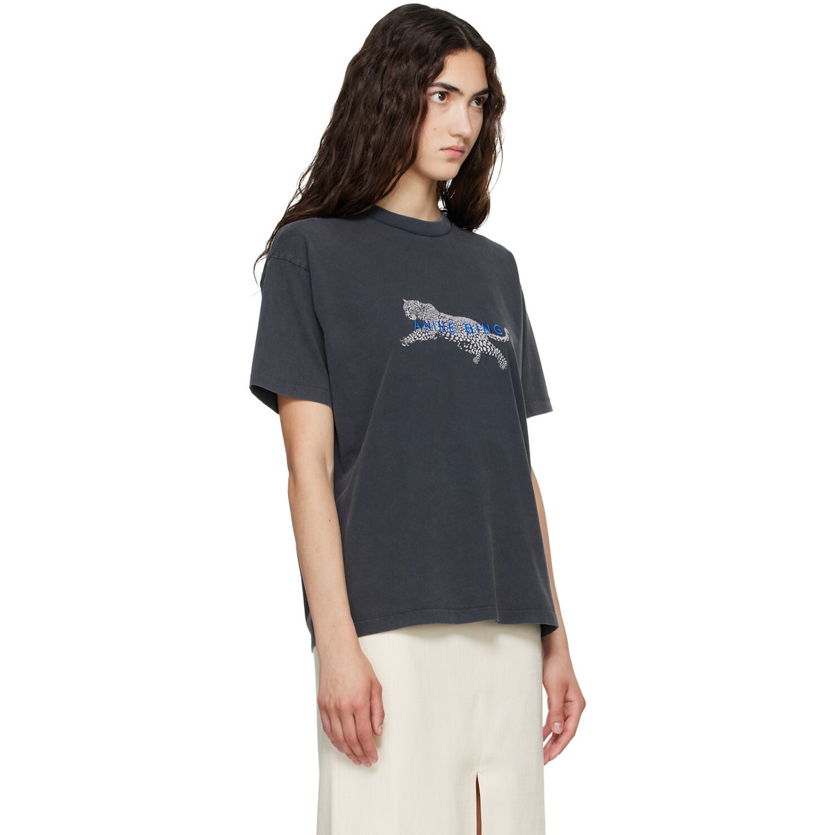 ANINE BING Black Cade T-shirt