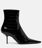 Victoria Beckham 75 croc-effect leather ankle boots