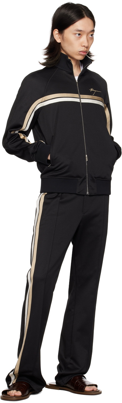 Ferragamo Black Sporty Track Jacket