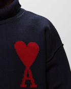 Ami Paris Red Ami De Coeur Sweater Blue - Mens - Pullovers