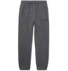 Billionaire Boys Club - Tapered Overdyed Logo-Appliquéd Loopback Cotton-Jersey Sweatpants - Gray
