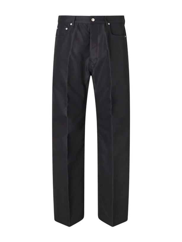 Photo: Rick Owens - Geth Straight-Leg Organic Cotton-Blend Canvas Trousers - Black
